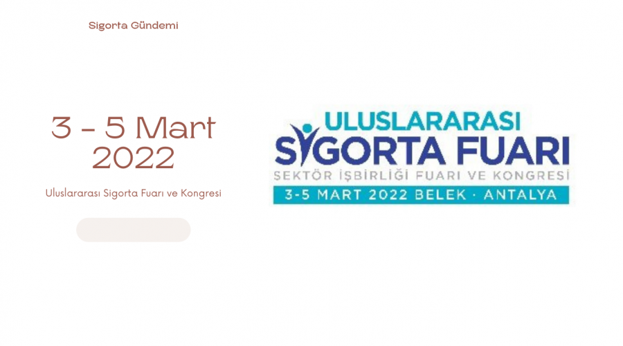 Uluslararası Sigorta Fuarı 3 – 5 Mart 2022