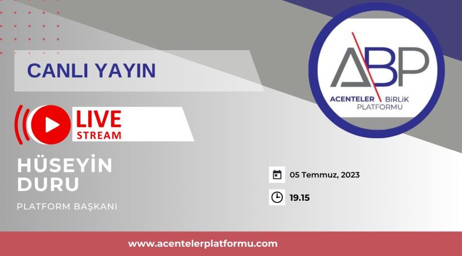 Acenteler Birlik Platformu Canlı Yayında Sigorta Acenteleri ile Buluşuyor