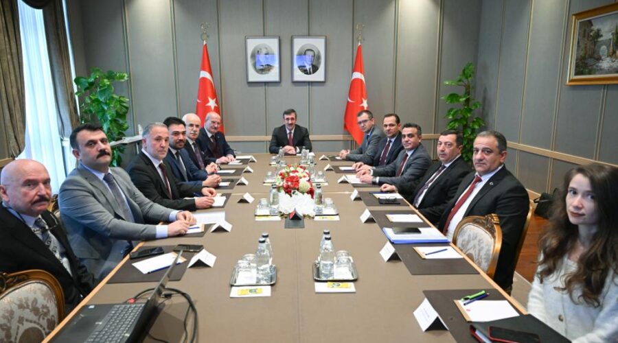 ATO Heyeti, Cumhurbaşkanı Yardımcısı Cevdet Yılmaz’ı Ziyaret Etti