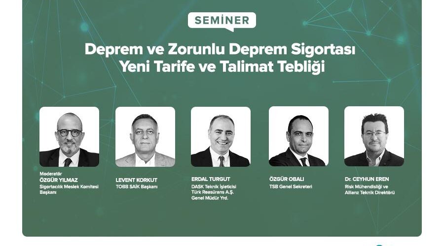 Deprem ve Zorunlu Deprem Sigortası Yeni Tarife ve Talimat Tebliği